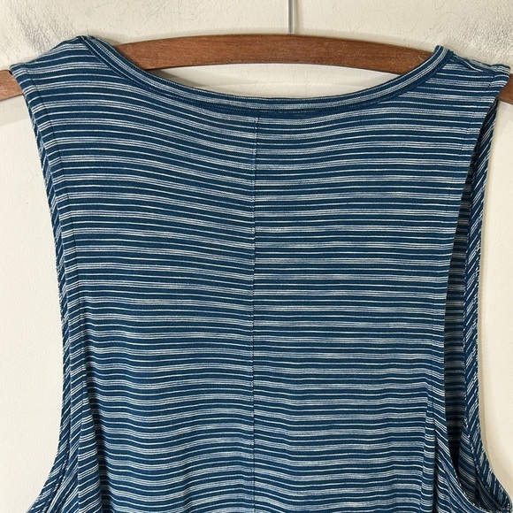 MADEWELL Highpoint Tank Dress in Fairbury Stripe Blue Size XL - Picture 7 of 14